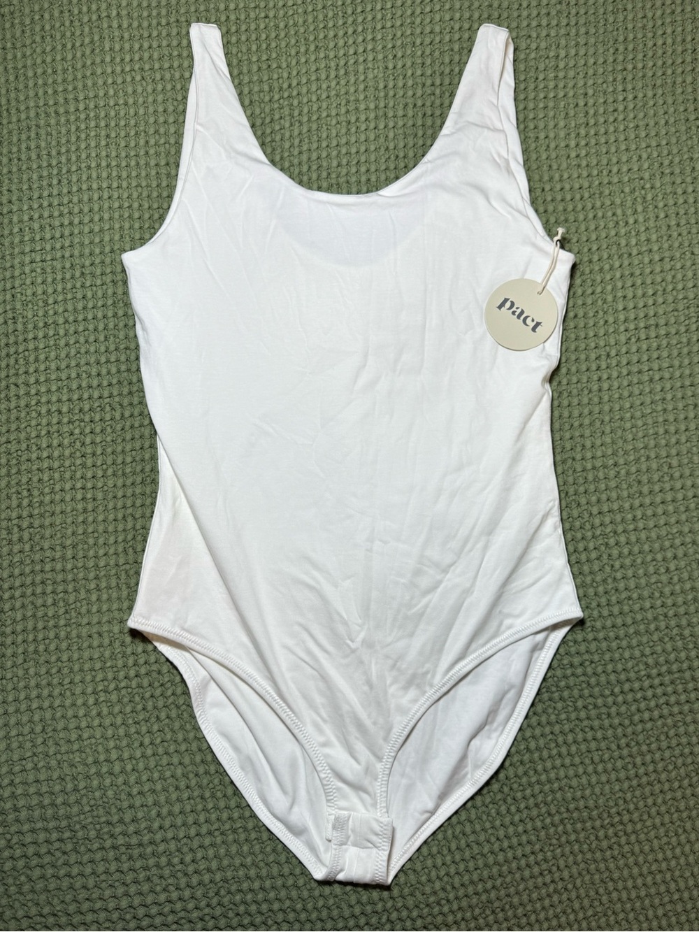 NWT Pact Organic Cotton Scoop Tank Snap Bottom Bodysuit